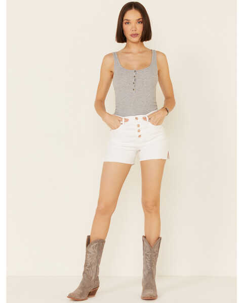 Image #1 - Ariat Women's Rita Boyfriend Shorts, White, hi-res