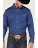 Image #3 - RANK 45® Men's High Roller Geo Print Long Sleeve Button-Down Western Shirt, Blue, hi-res