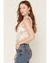 Image #2 - Originality Women's Floral Print Lace Tank Top, Ivory, hi-res
