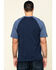 Image #2 - Hawx Men's Navy Midland Short Sleeve Baseball Work T-Shirt - Big, Navy, hi-res
