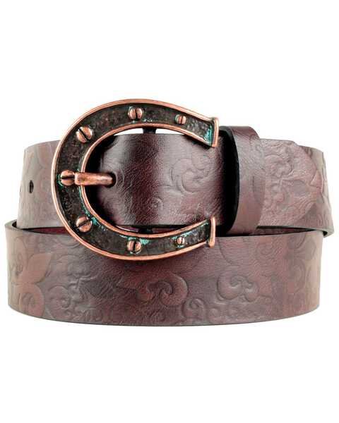 Image #1 - Ariat Women's Charmed Horseshoe Buckle Belt, , hi-res