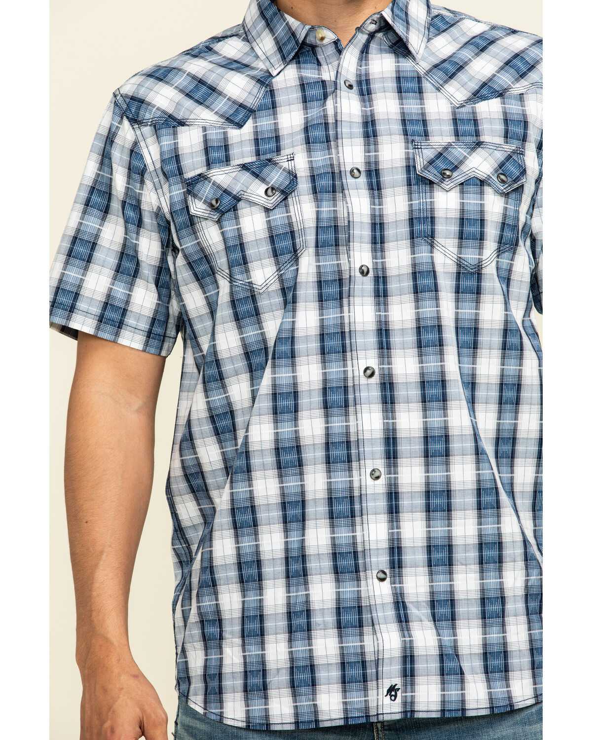 Image #4 - Moonshine Spirit Men's El Jefe Plaid Short Sleeve Western Shirt, , hi-res