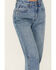 Image #2 - Rock & Roll Denim Women's Medium Wash High Rise Rhinestone Cropped Straight Jeans, Medium Wash, hi-res