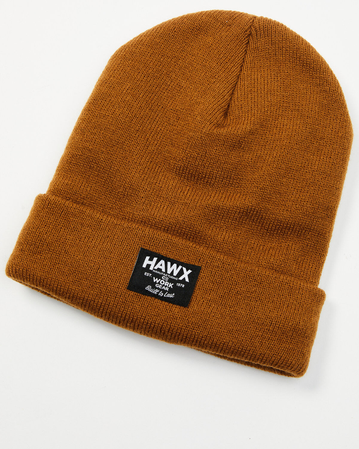 Image #1 - Hawx Fleece Lined Work Beanie, Pecan, hi-res