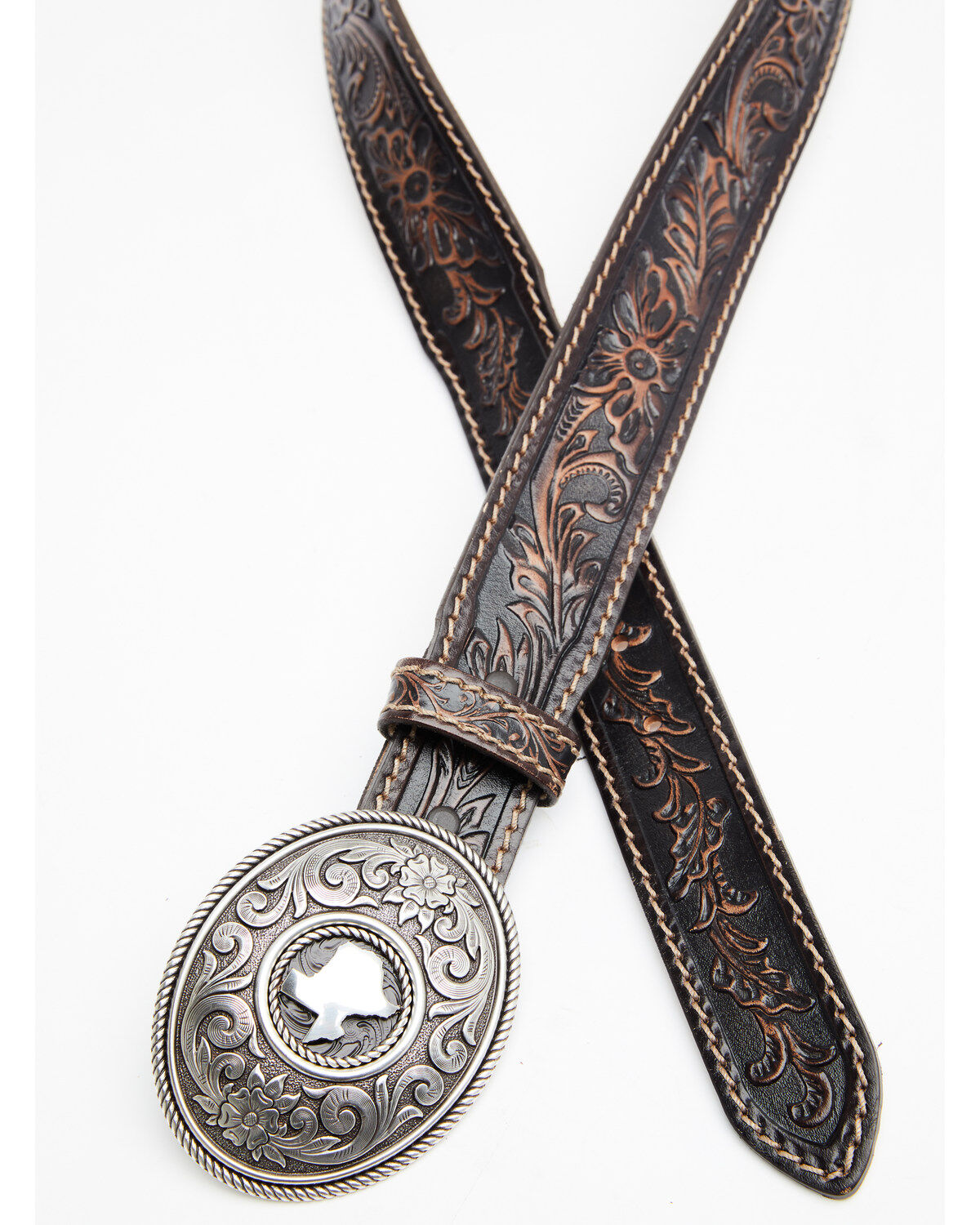 Image #2 - Justin Men's Triple T Ranch Belt, , hi-res