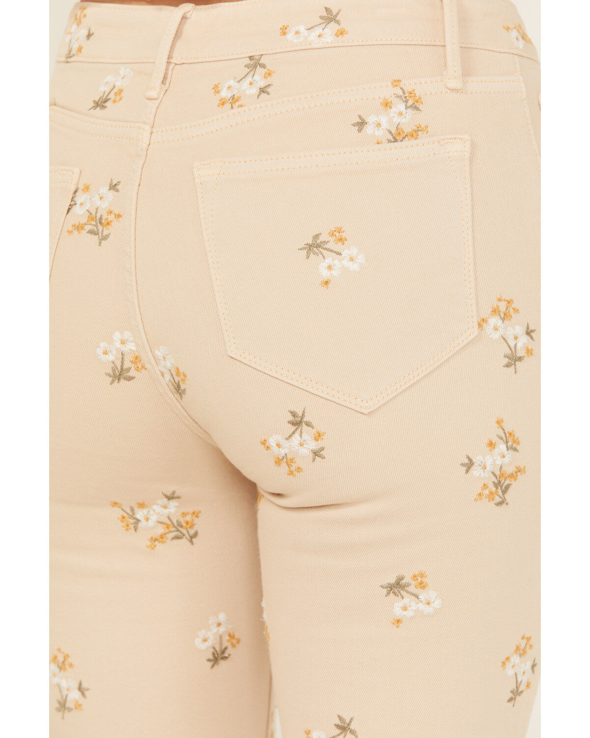 Image #4 - Driftwood Women's Roxy X Provence High Rise Floral Embroidered Cropped Straight Denim Jeans, Cream, hi-res
