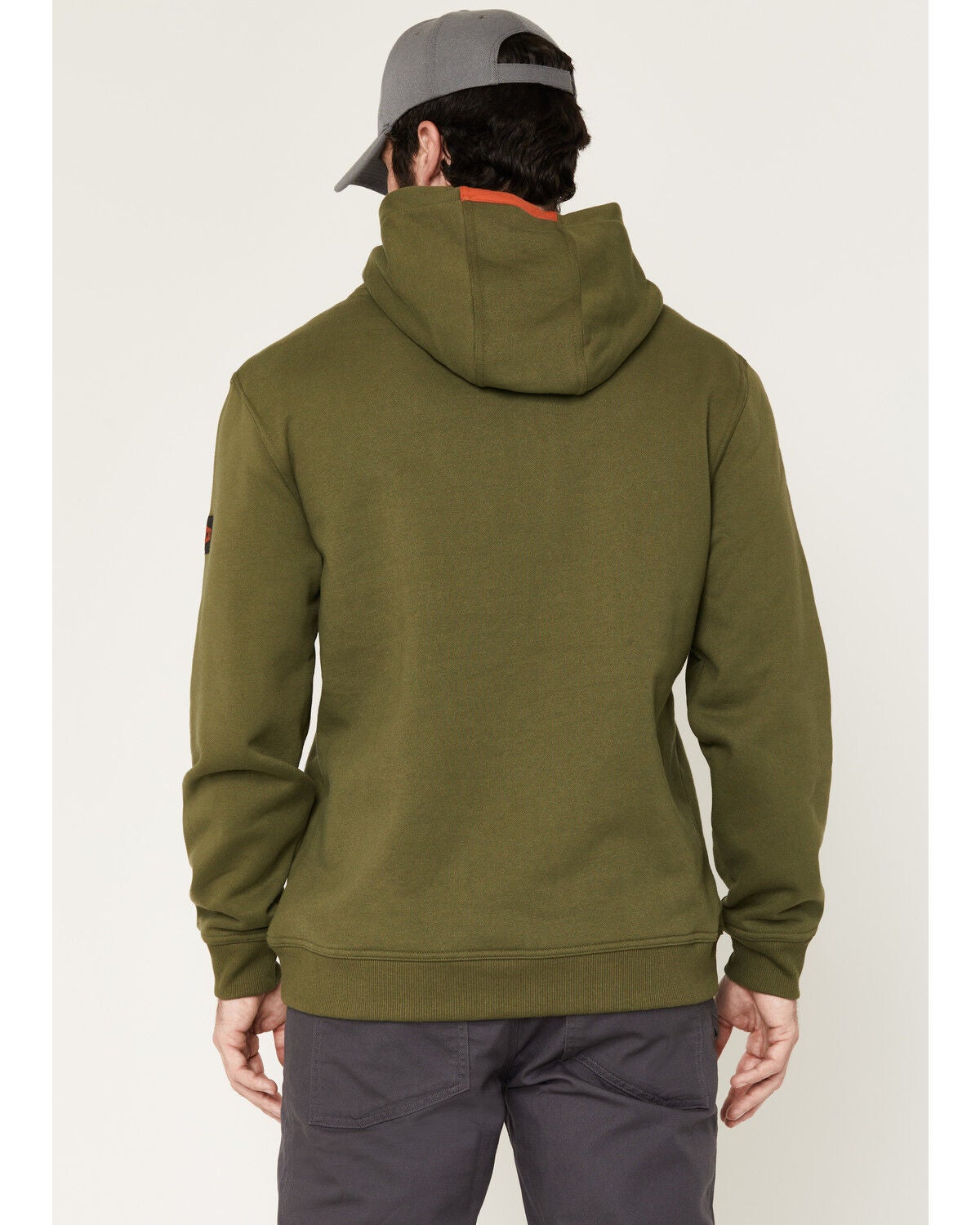 Image #4 - Brunt Workwear Men's Shelvin Hooded Sweatshirt, Hunter Green, hi-res