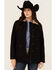 Image #1 - Shyanne Women's Canvas Sherpa Lined Button-Down Jacket, Black, hi-res