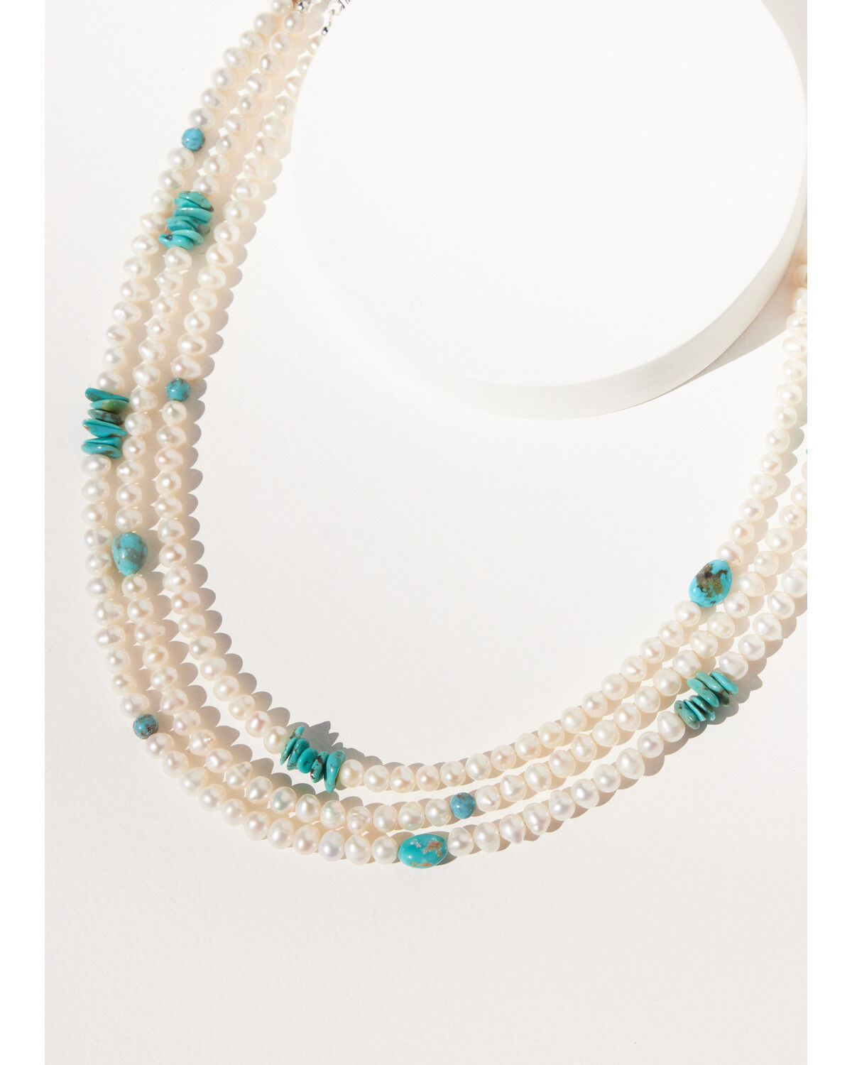 Image #2 - Paige Wallace Women's 3-Layer Pearl Necklace, Silver, hi-res