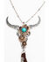 Image #2 - Shyanne Women's Hidden Treasure Tonal Longhorn Tassel Necklace Set, Silver, hi-res