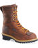 Image #1 - Carolina Men's Logger 8" Work Boots, Brown, hi-res