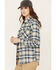 Image #2 - Wrangler Riggs Workwear Women's Plaid Print Long Sleeve Button Down Shirt, Tan, hi-res
