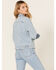 Levi's Women's Medium Wash Ex Boyfriend Denim Trucker Jacket, Blue, hi-res
