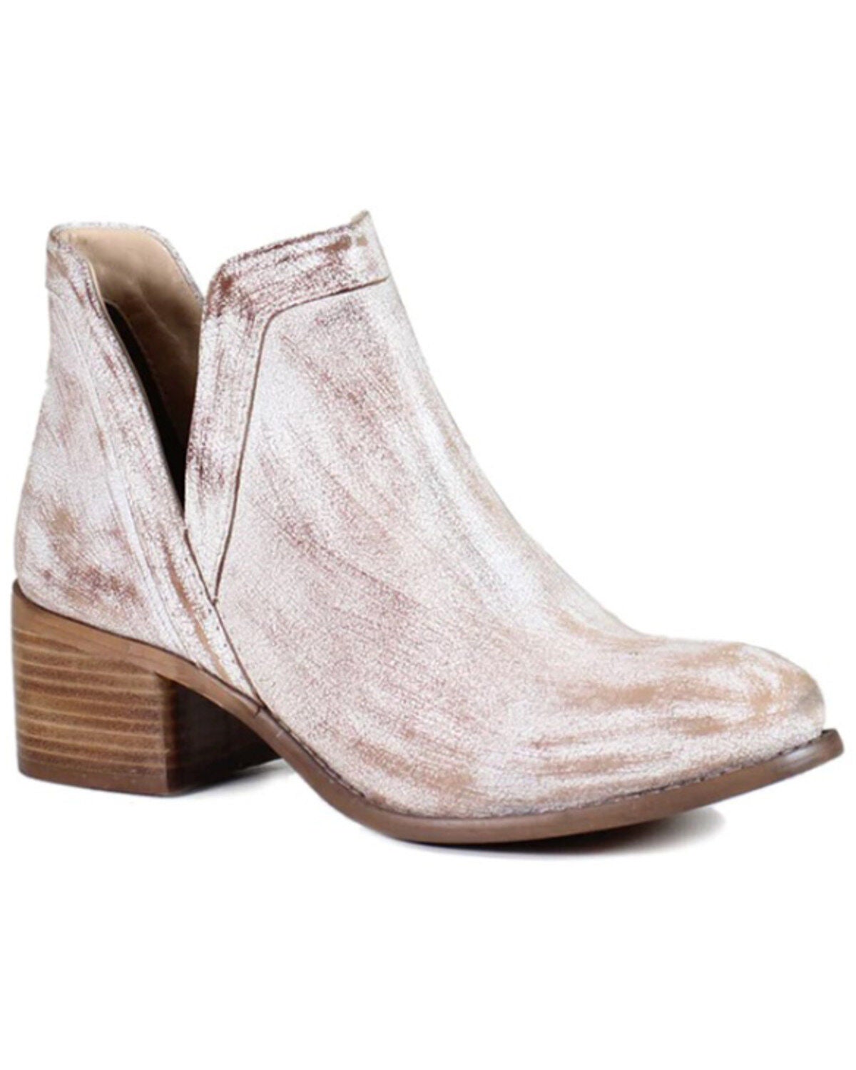 Diba True Women's Work Nerd Booties - Round Toe, White, hi-res