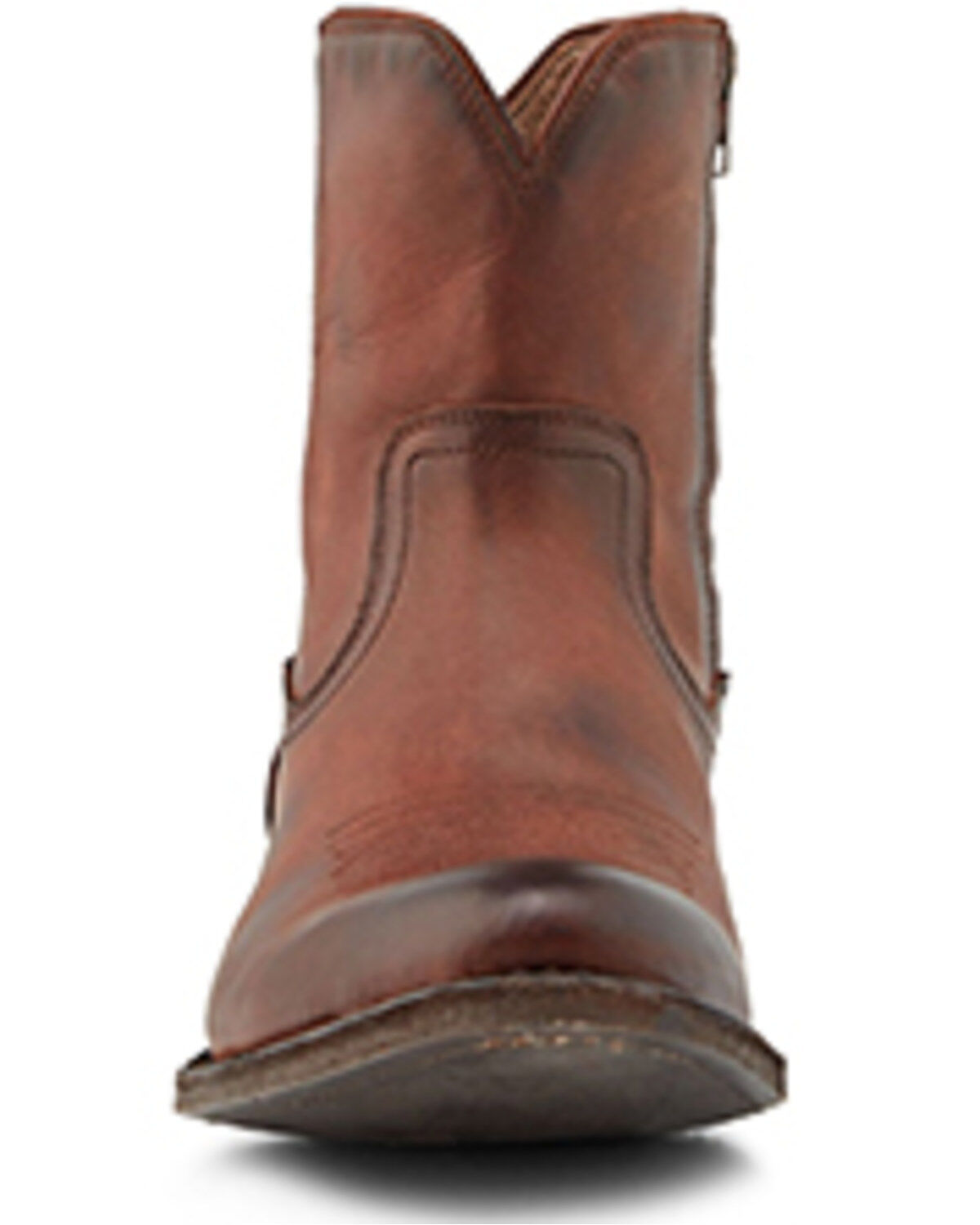 Image #4 - Frye Men's Austin Inside Zip Ankle Boots - Round Toe, Cognac, hi-res