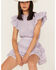 Maia Bergman Women's Raksha Eyelet Romper, Purple, hi-res