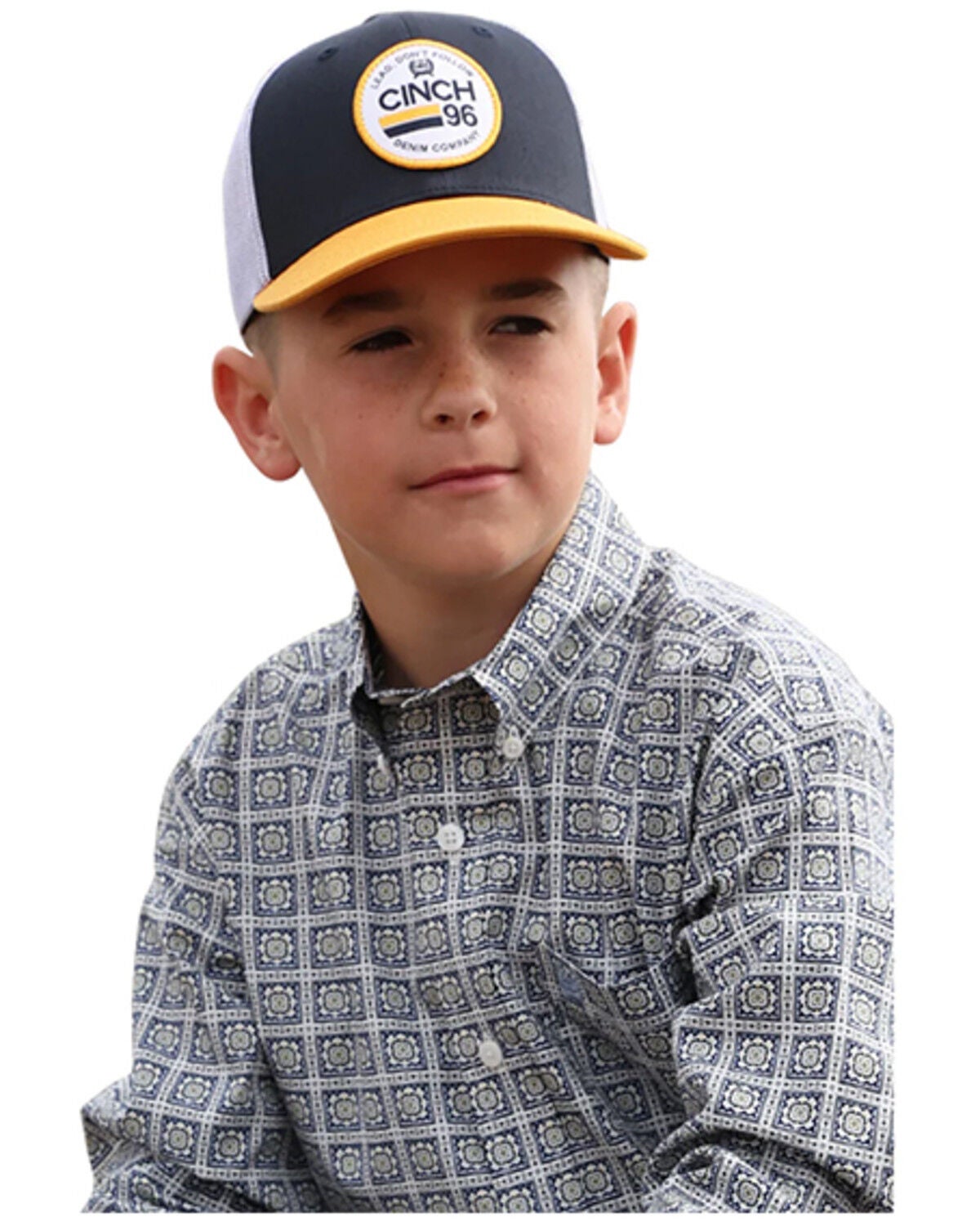 Cinch Boys' 96 Ball Cap, Navy, hi-res