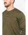 Image #4 - Hawx Men's Olive Pocket Henley Work Shirt - Big, Olive, hi-res
