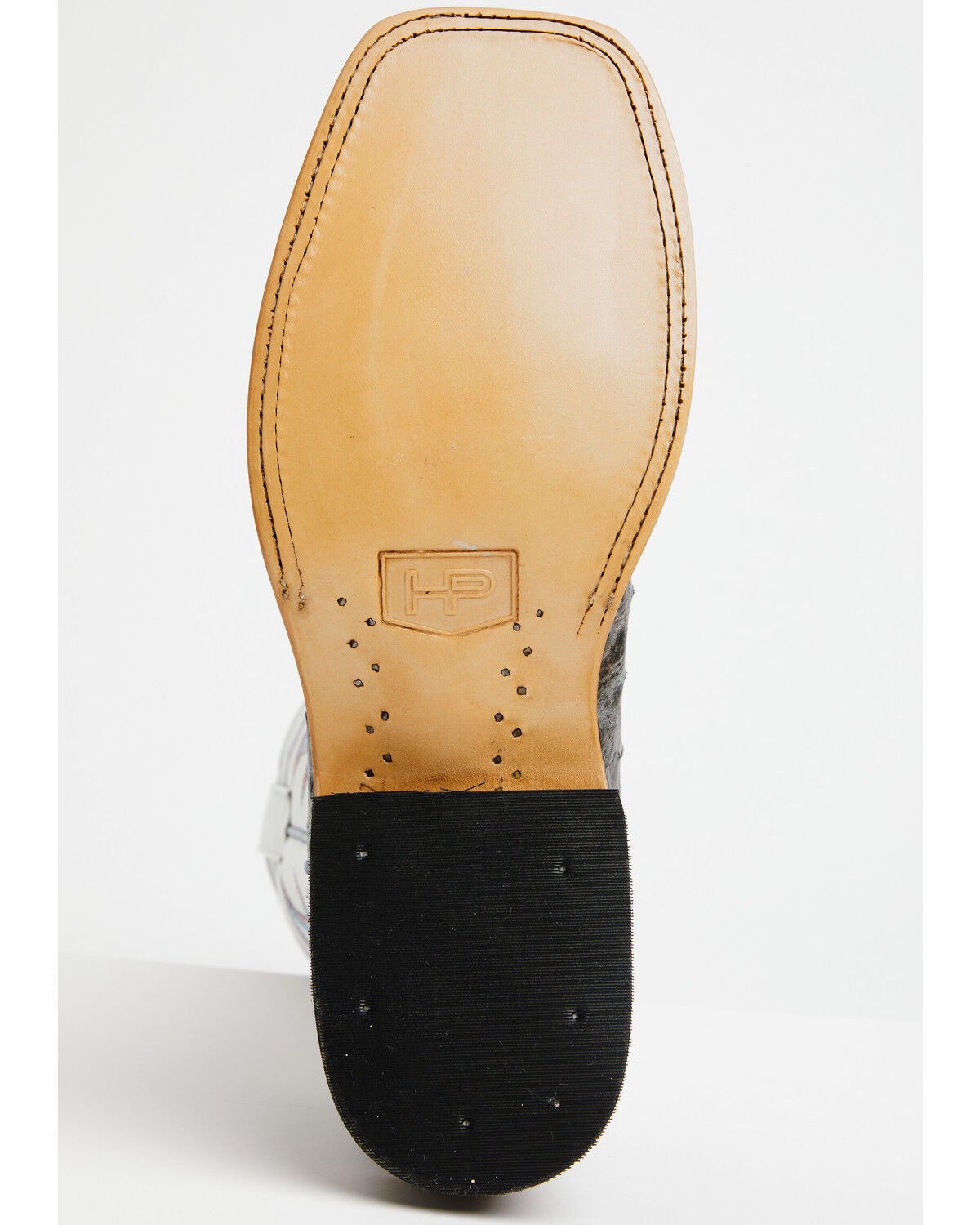 Image #7 - Horse Power Men's Ostrich Print Western Boots - Square Toe, Grey, hi-res