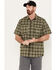 Hawx Men's Oxford Short Sleeve Button Down Work Shirt, Olive, hi-res