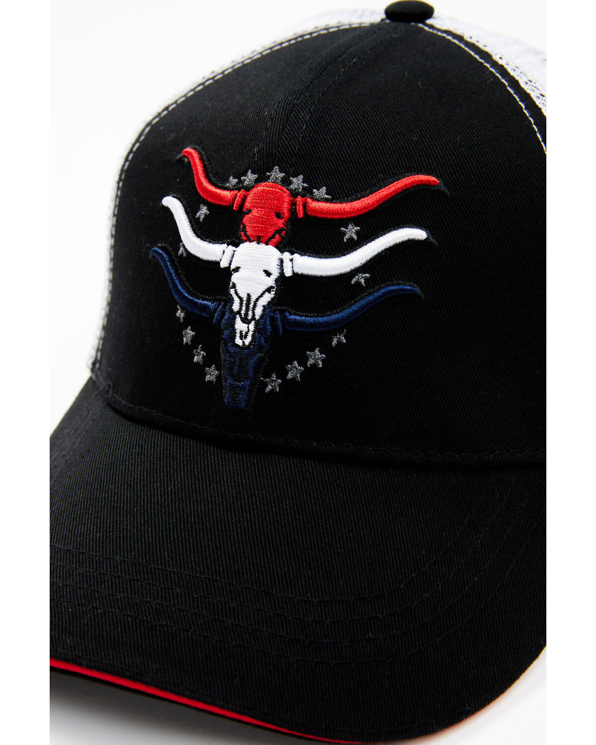Image #2 - Cody James Men's Americana Steer Head Ball Cap, Black, hi-res