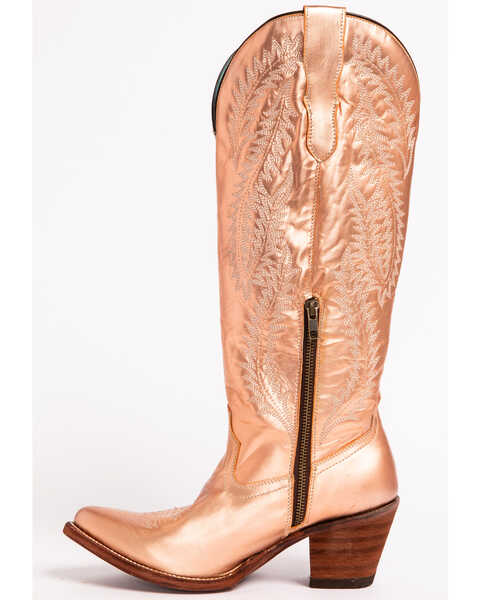 Image #11 - Corral Women's Gold Embroidery Tall Top Cowgirl Boots - Pointed Toe , , hi-res