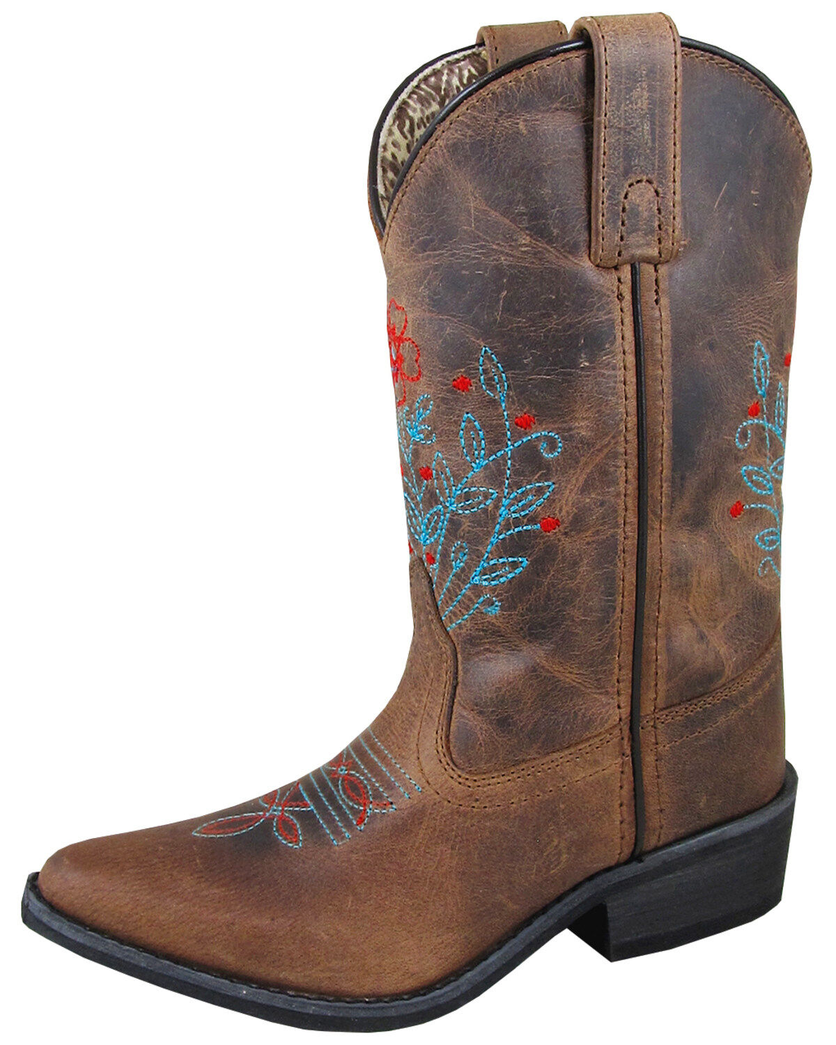 Image #1 - Smoky Mountain Girls' Flora Western Boots - Snip Toe, , hi-res