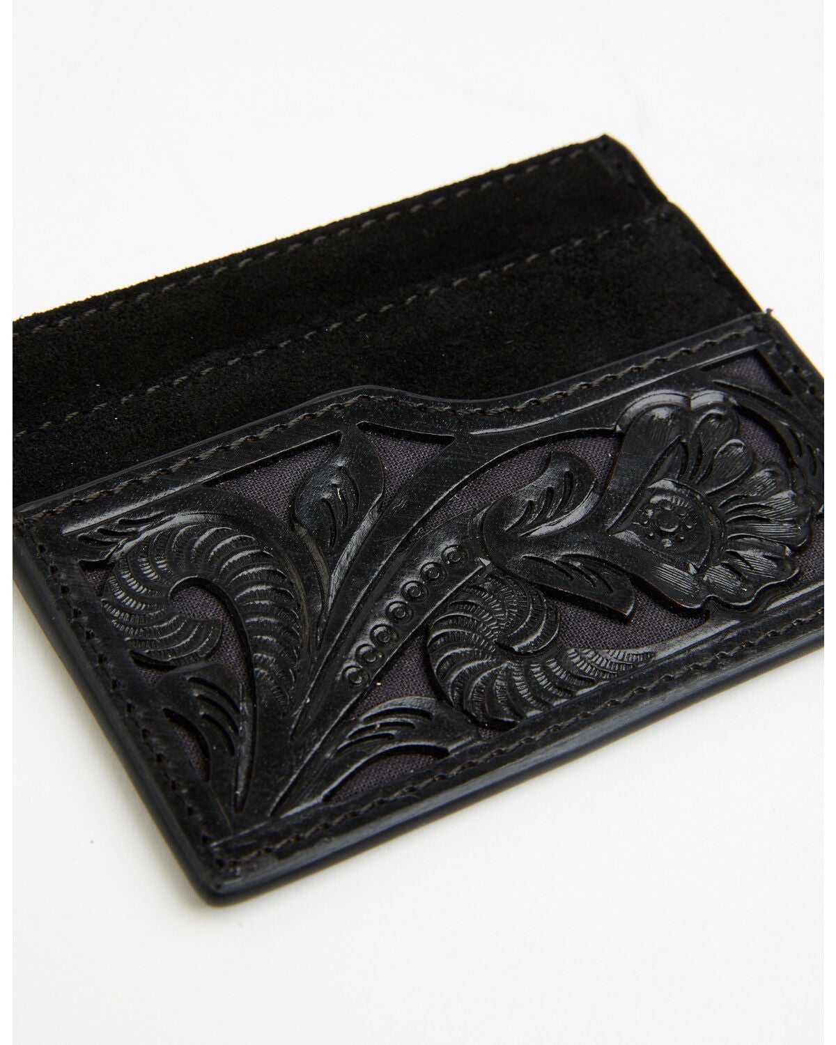 Image #3 - Shyanne Women's Palmer Tooled Leather Credit Card Wallet, Black, hi-res