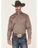Image #1 - Resistol Men's Raddix Stripe Button Down Western Shirt, Grey, hi-res