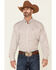Image #1 - Cinch Men's Tencel Mini Stripe Long Sleeve Button-Down Western Shirt, Beige/khaki, hi-res
