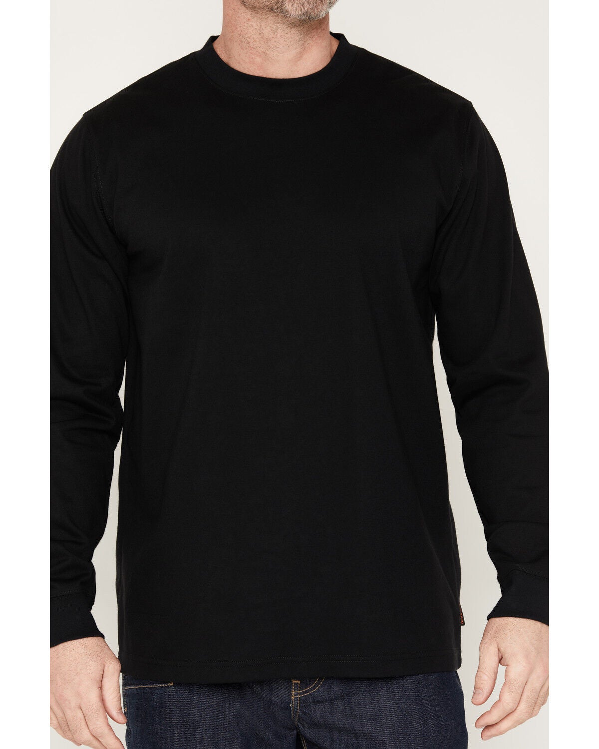 Image #4 - Hawx Men's FR Solid Hawk Long Sleeve Graphic Work T-Shirt, Black, hi-res
