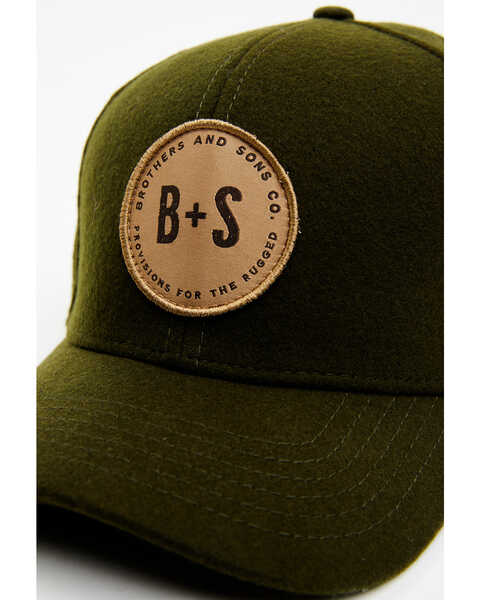 Image #2 - Brothers and Sons Men's Circle Patch Ball Cap, Olive, hi-res