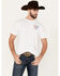 Image #1 - Cowboy Hardware Men's Boot Barn Exclusive Live Free Short Sleeve Graphic T-Shirt, White, hi-res