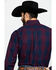 Image #5 - Stetson Men's Satin Ombre Plaid Long Sleeve Western Shirt , Blue, hi-res