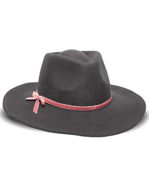 Nikki Beach Women's Riley Felt Western Fashion Hat, Mauve, hi-res