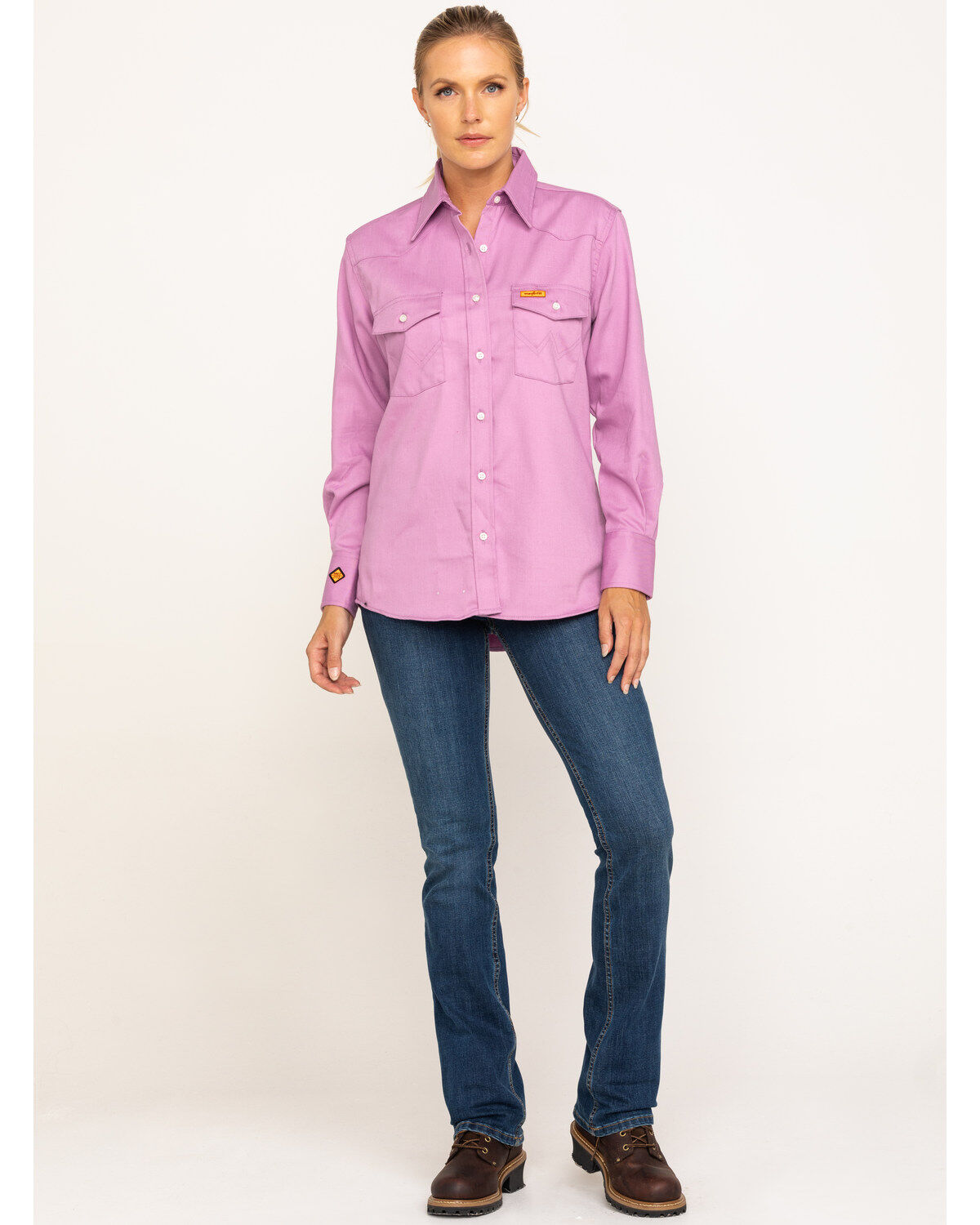 Image #6 - Wrangler Women's Flame-Resistant Long Sleeve Shirt, , hi-res