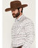 Image #2 - Panhandle Slim Men's Southwestern Print Long Sleeve Snap Stretch Western Shirt, White, hi-res