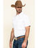 Image #3 - Gibson Men's Solid Short Sleeve Snap Western Shirt - Big, White, hi-res