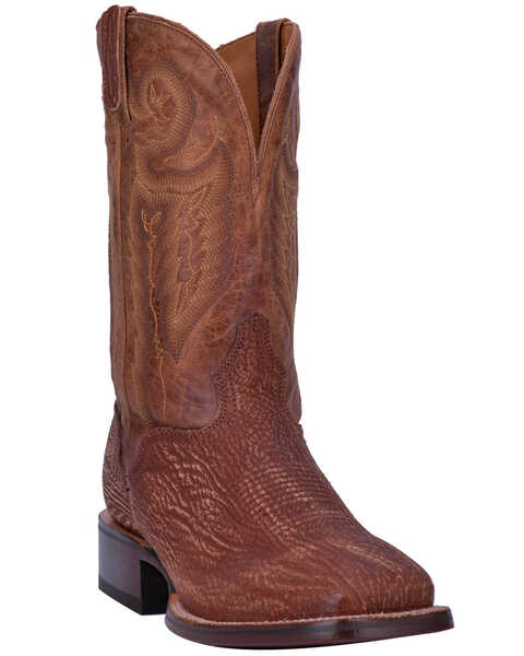 Image #1 - El Dorado Men's Sanded Shark Western Boots - Wide Square Toe , , hi-res