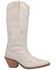 Image #2 - Dingo Women's Full Bloom Western Boots - Round Toe, White, hi-res