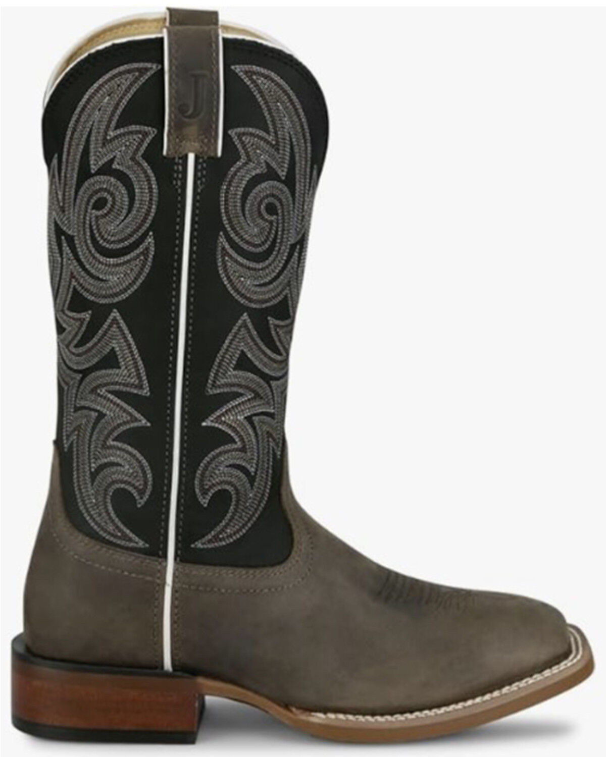 Image #2 - Justin Men's May Day Performance Western Boots - Broad Square Toe, Grey, hi-res