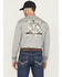 Image #1 - Cody James Men's Old West Graphic Long Sleeve Work T-Shirt, Medium Grey, hi-res
