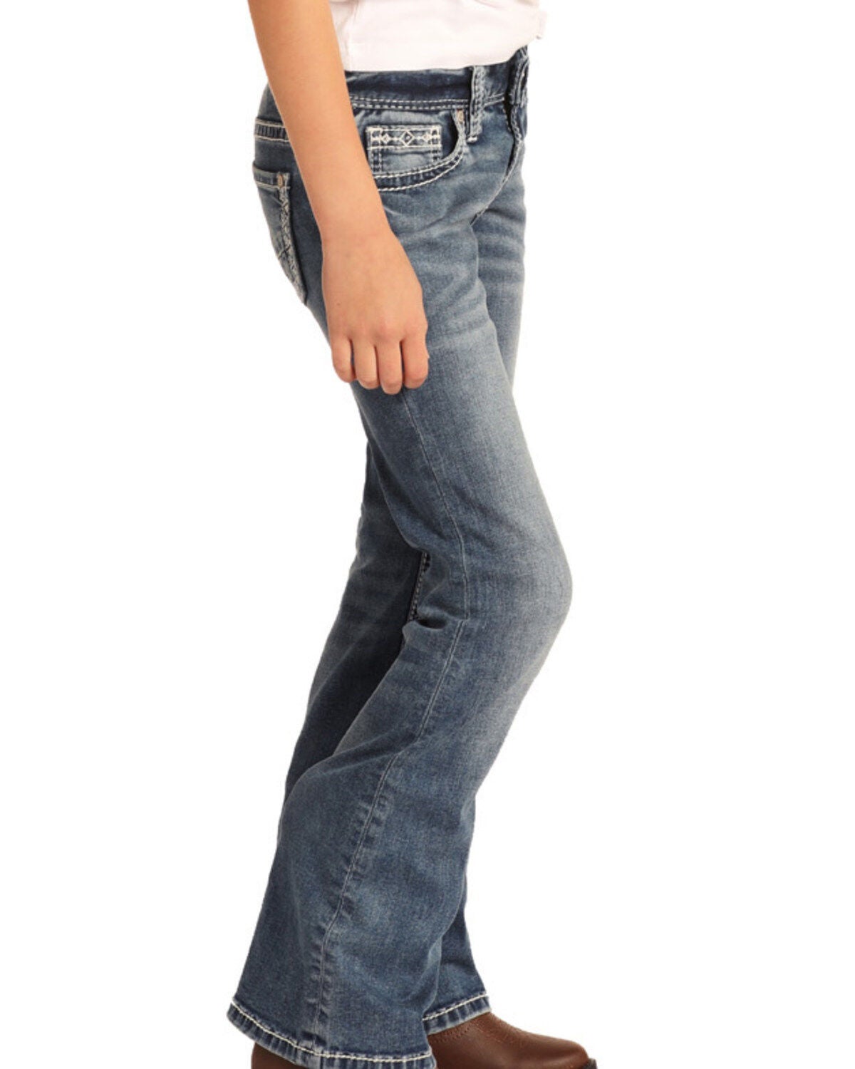 rolled up bootcut jeans