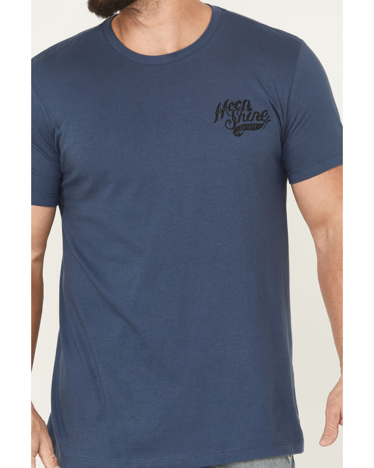 Image #4 - Moonshine Spirit Men's Heart Guitar Short Sleeve Graphic T-Shirt, Navy, hi-res