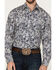 Image #3 - Stetson Men's Paisley Print Long Sleeve Pearl Snap Western Shirt, Dark Blue, hi-res
