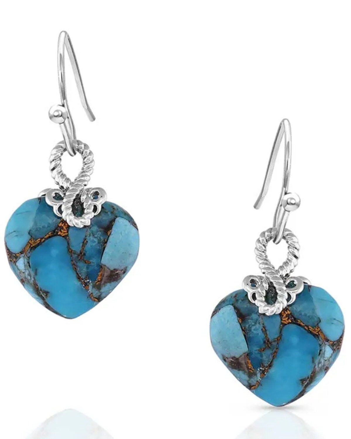 Montana Silversmiths Women's Untamable Heart Of Stone Earrings, Silver, hi-res
