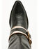 Image #6 - Dan Post Women's Jolene Buckle Knee High Western Boots - Snip Toe, Black, hi-res