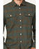 Brixton Men's Bowery Plaid Print Long Sleeve Button Down Flannel Shirt, Forest Green, hi-res
