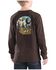 Image #1 - Carhartt Boys' C Graphic Long Sleeve Pocket T-Shirt, Black, hi-res