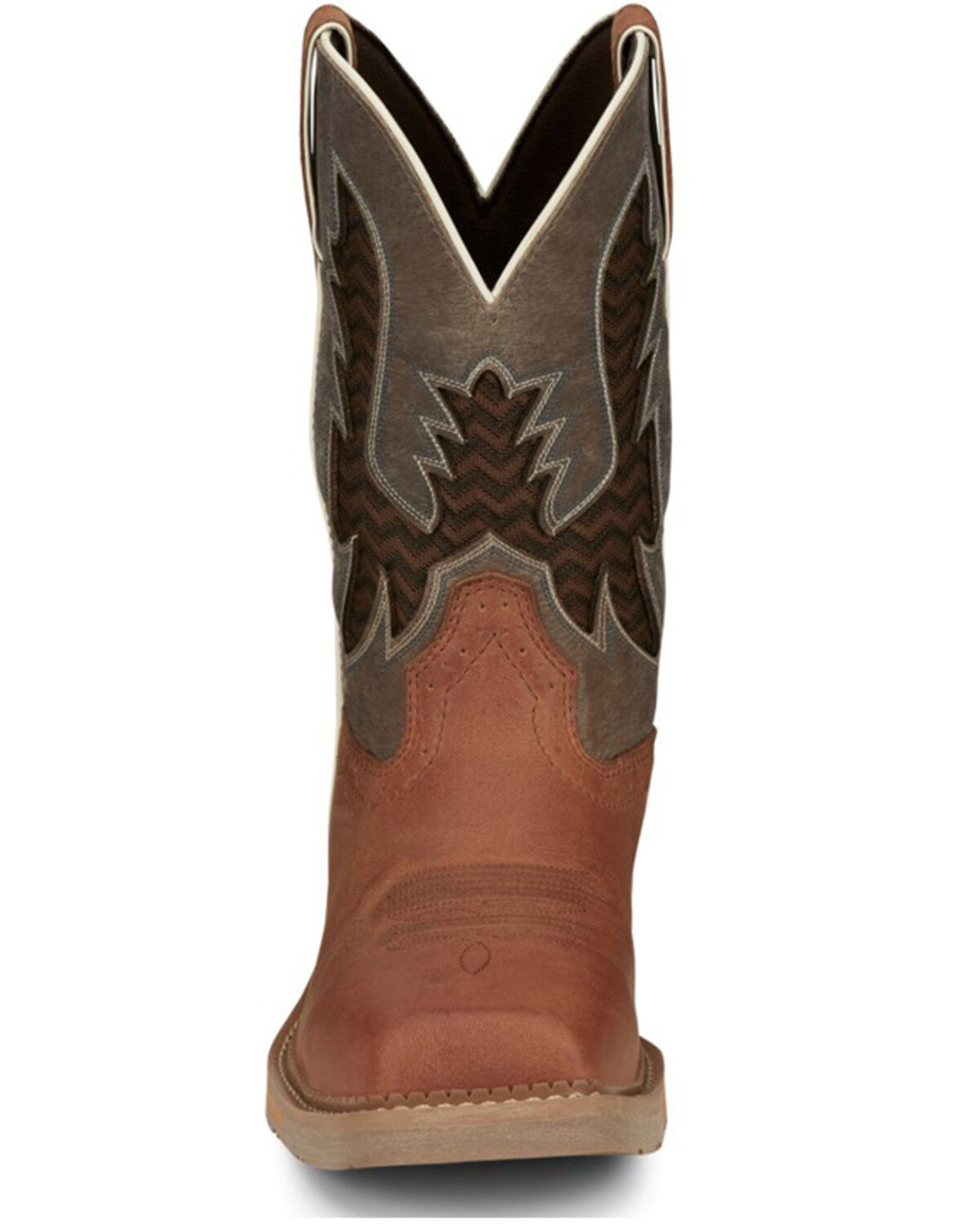 Image #4 - Justin Men's Bolt Redwood Pull On Soft Work Boots - Square Toe, Brown, hi-res